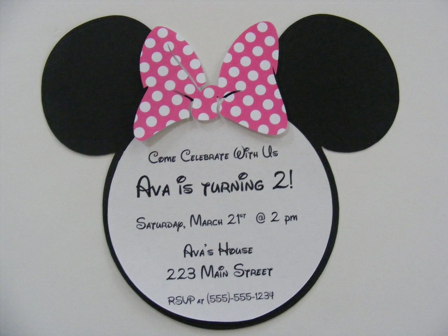 Minnie Mouse Inspired Invitations Birthday or Baby Shower Envelopes ...