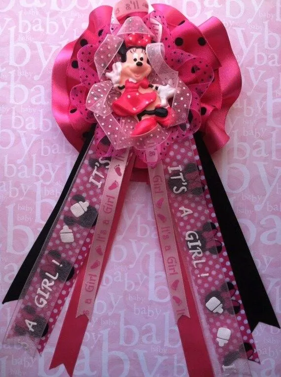 Minnie Mouse Mommy to Be Corsage Baby Baby by LucirisCreations