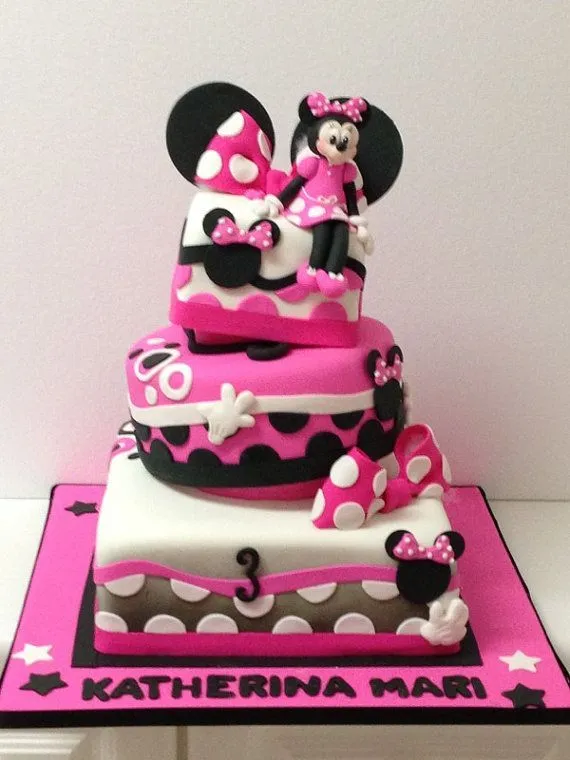 Minnie Mouse Fondant cake topper set | Confections; Characters ...