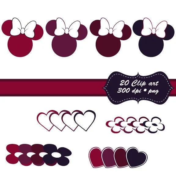 Minnie Mouse Clip Art by YourEtsyBanner on Etsy