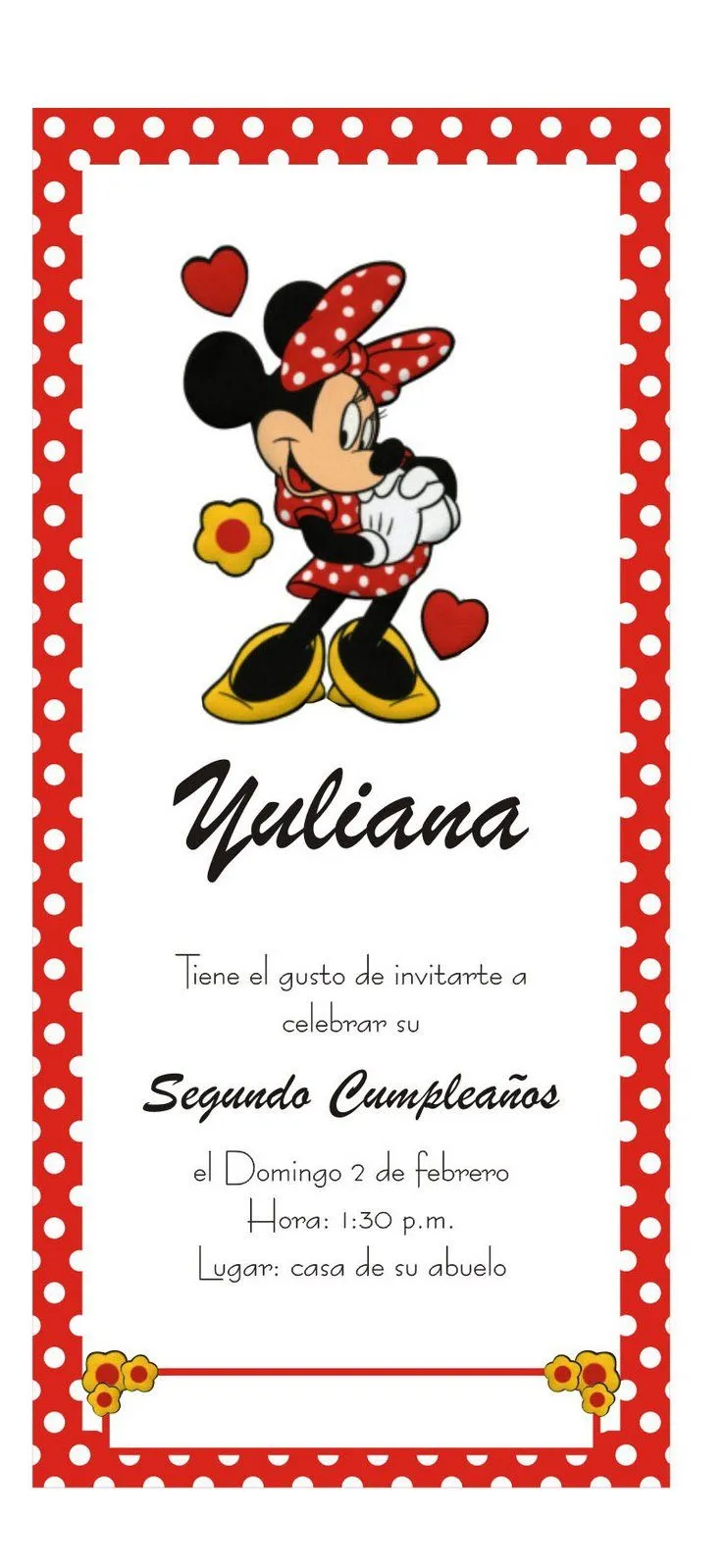 Tarjetas Minnie Mouse - Imagui Tarjetas Minnie Mouse - Imagui