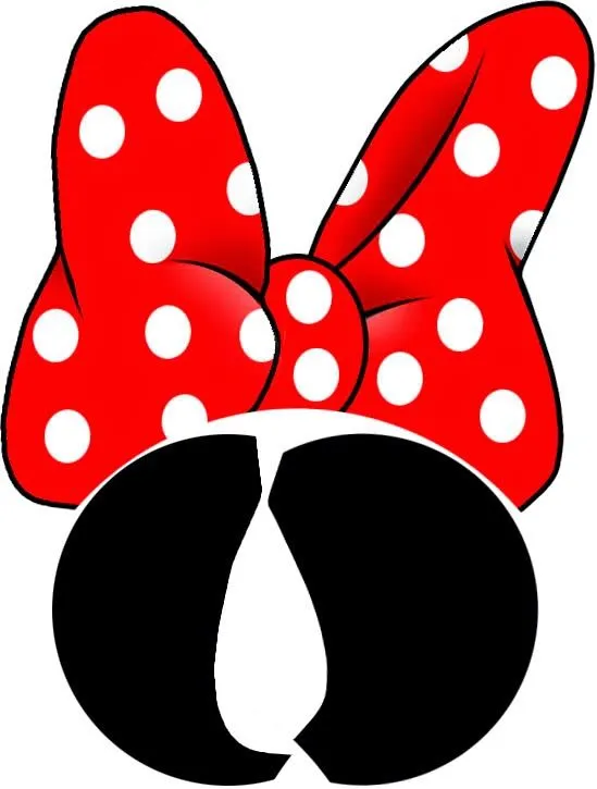 Minnie Mouse en Rojo: Moño con Orejas para Imprimir Gratis. | Oh ...