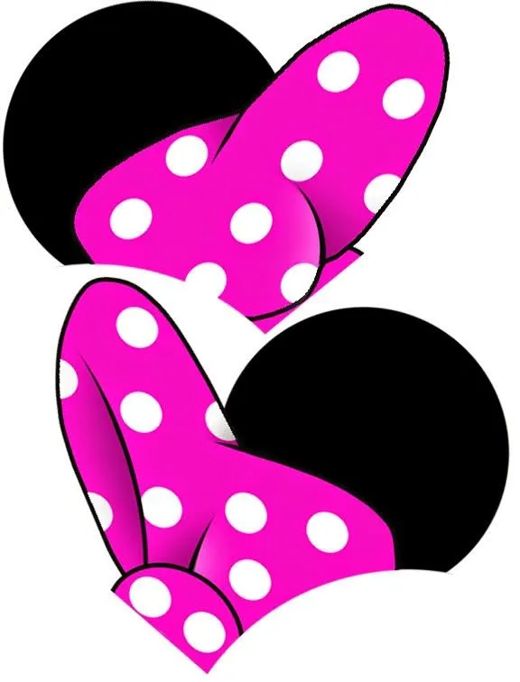 Minnie Mouse en Rosa: Moño con Orejas para Imprimir Gratis. | Oh ...