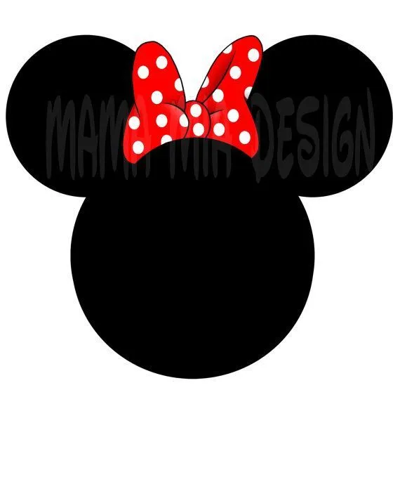 Minnie Mouse Silhouette, Minnie Mouse Head, Iron On Transfer ...