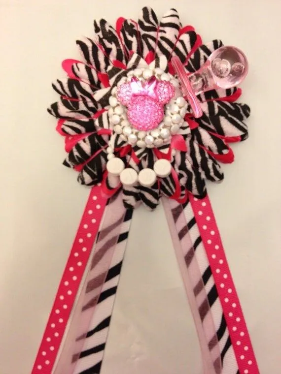 Minnie Mouse Theme Baby Shower Corsage. Girl by AdreamFulfilled
