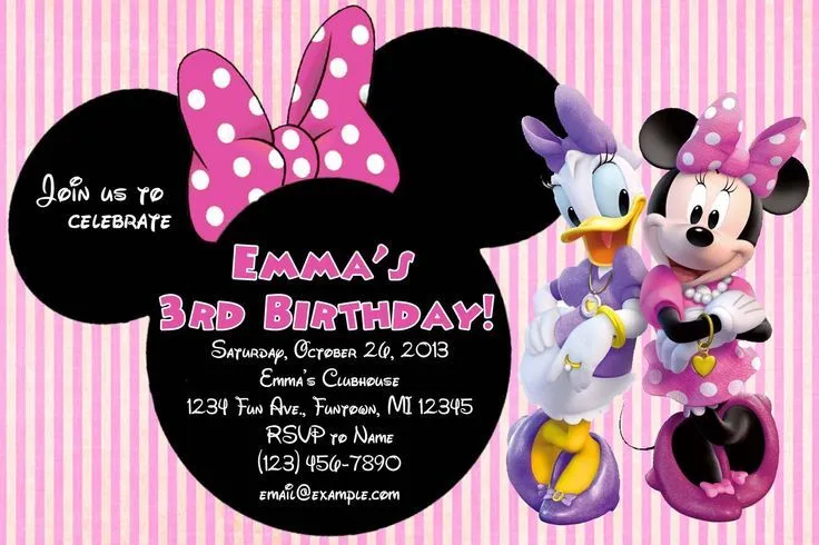 What a lovely invitation card idea to make for a Daisy Duck party ...