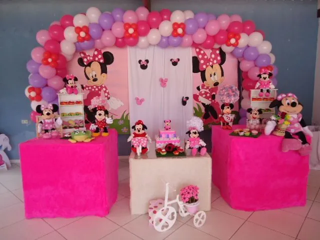 Decoração de festa infantil Minnie rosa - Imagui