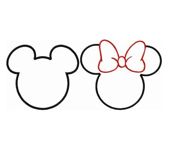 Minnie/Mickey Applique Design | Garland | Pinterest | Diseños De ...