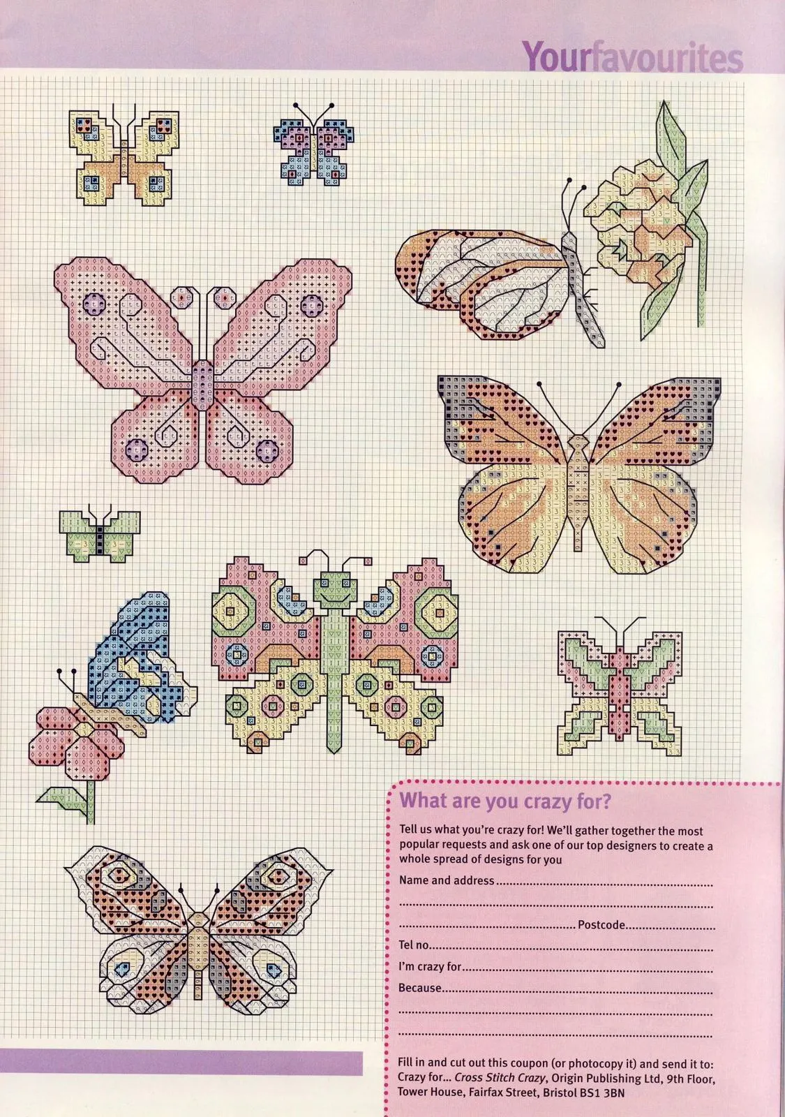 Mire bordados: Una de mariposas