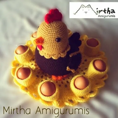 Mirtha Amigurumis: Gallina porta huevos