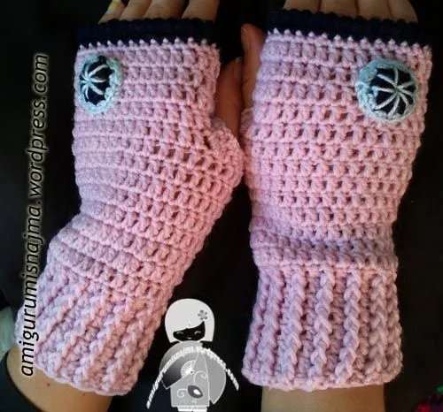 Mitones- fingerless gloves | Labores de Najma