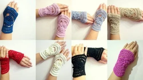 Mitones tejidos | guantes tejidos a tricot y crochet | Pinterest ...