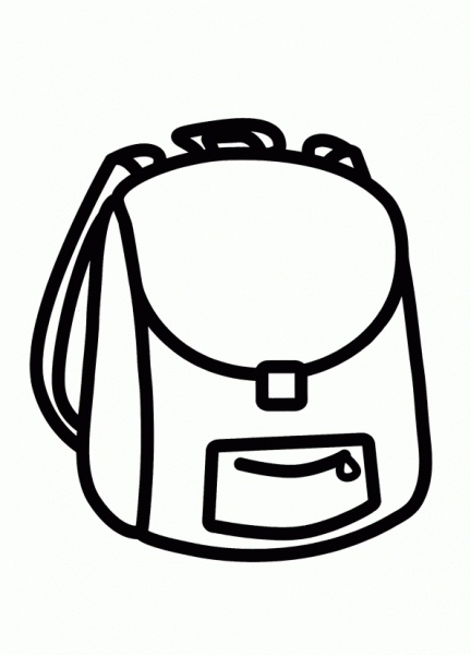 Dibujo mochila para colorear - Imagui