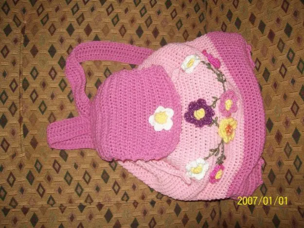 Mochila a crochet de niña - Imagui