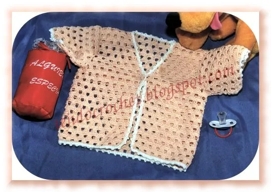 Moda a Crochet: Saco mangas cortas para bebe a Crochet!
