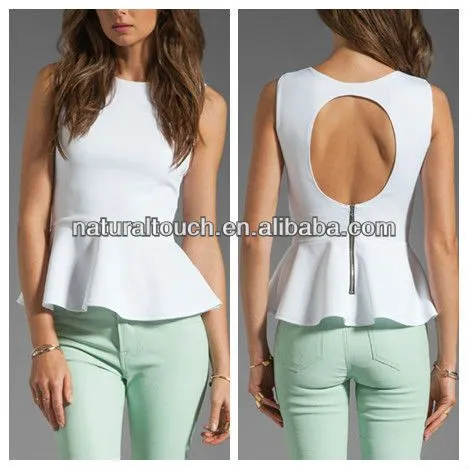 La última moda Peplum Top con espalda abierta hole, Ropa bonita ... La última moda Peplum Top con espalda abierta hole, Ropa bonita ...