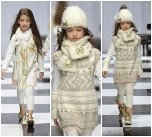 Vestidas como mamá: Prendas de invierno con pedrería para niñas ...