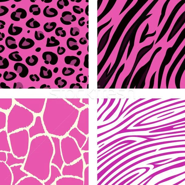 Moda · rosa · animales · impresión · patrones · tigre ...