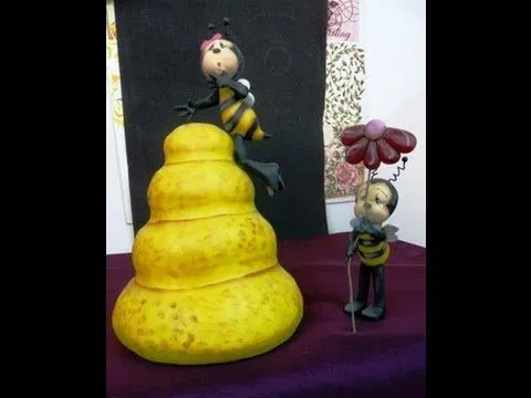 Modela unas simpáticas abejas en porcelana fría - YouTube