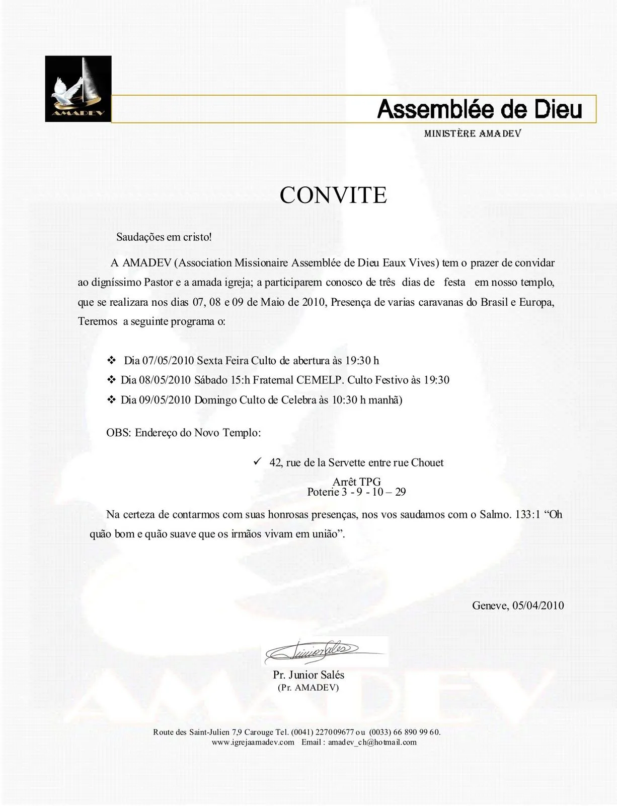 Modelo de carta convite para igreja - Imagui Modelo de carta convite para igreja - Imagui