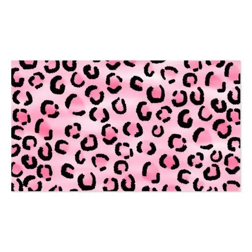 Modelo rosado del estampado leopardo plantillas de tarjetas ...