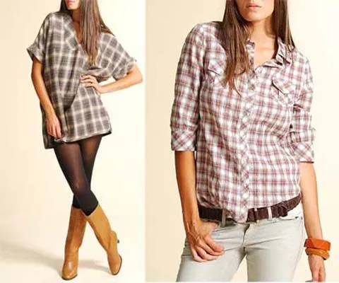 Modelos de blusas con cuadros escoceses | Web de la Moda