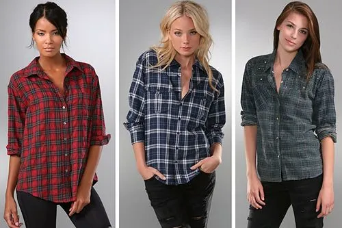 Modelos de blusas con cuadros escoceses | Web de la Moda