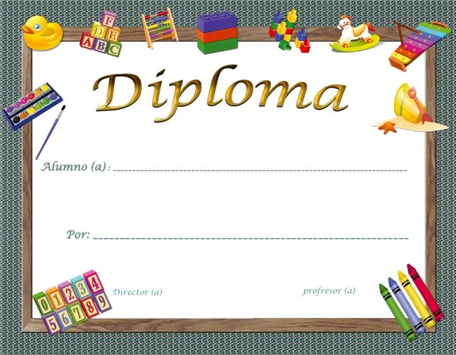 Formato diplomas infantiles para imprimir - Imagui