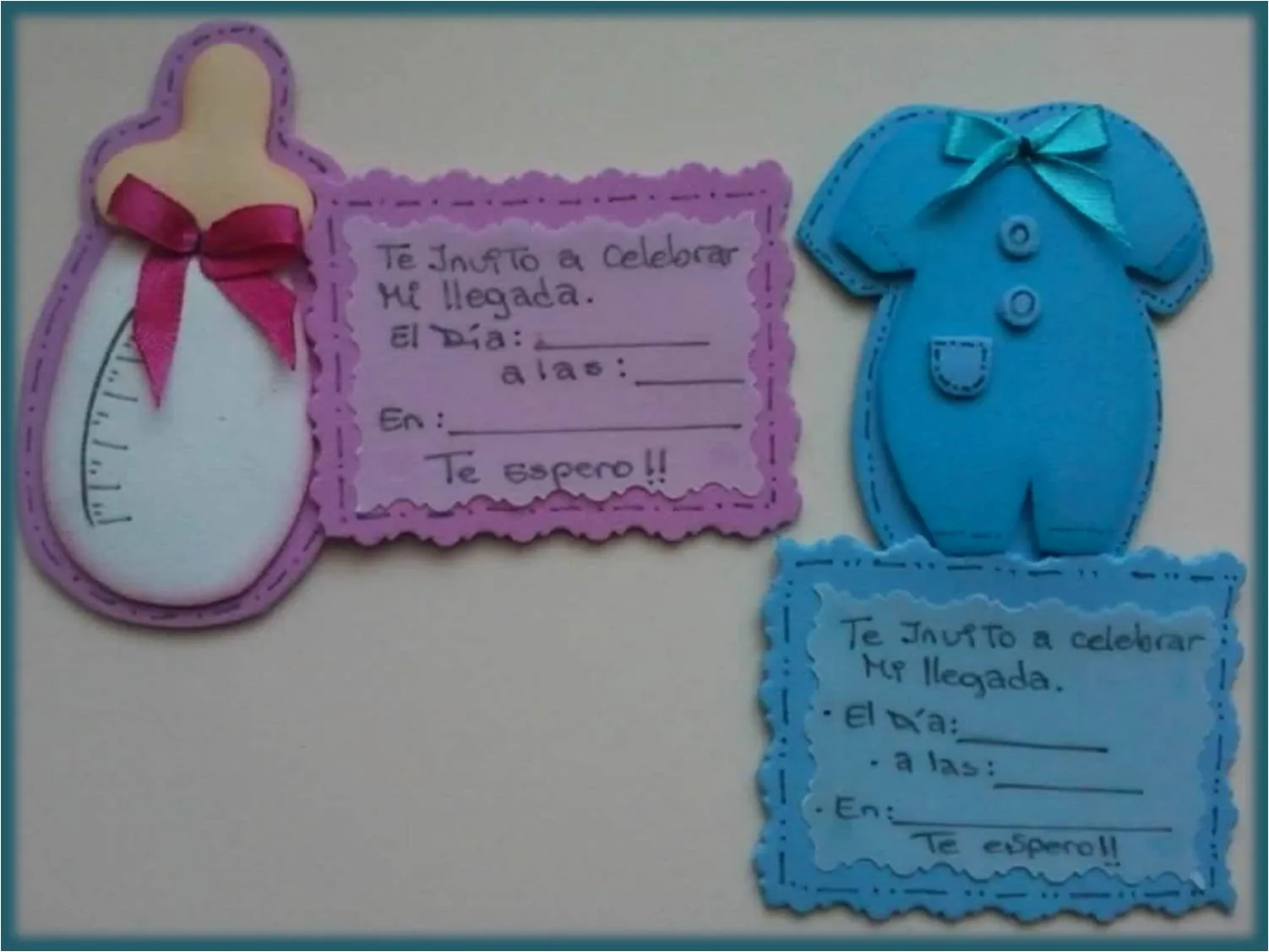 Tarjetas de invitación baby shower en foami - Imagui