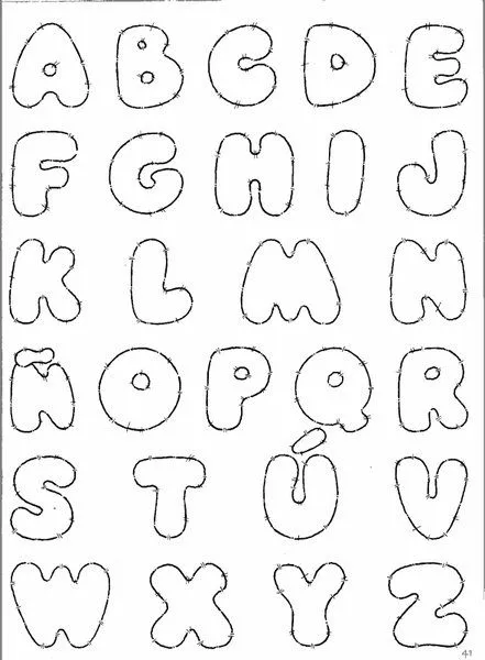Moldes de letras en foamy - Imagui