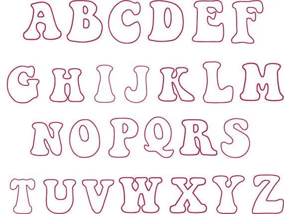 Modelos de letras para hacer apliques de tela | letras | Pinterest