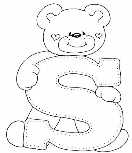 Patrones de letra con oso - Imagui