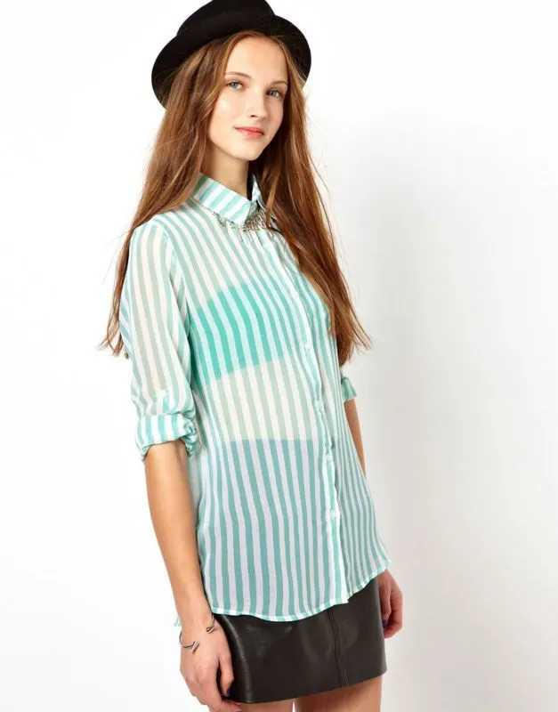 los nuevos modelos de señora raya blusas de gasa de moda 2013 ... los nuevos modelos de señora raya blusas de gasa de moda 2013 ...
