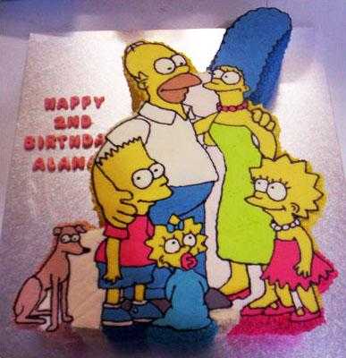 Modelos de tortas para fanáticos de Los Simpsons | Fiesta101