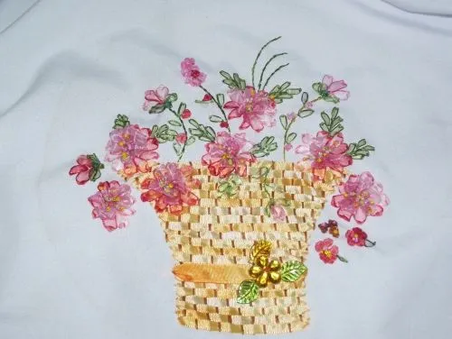 Flores bordadas en cintas - Imagui
