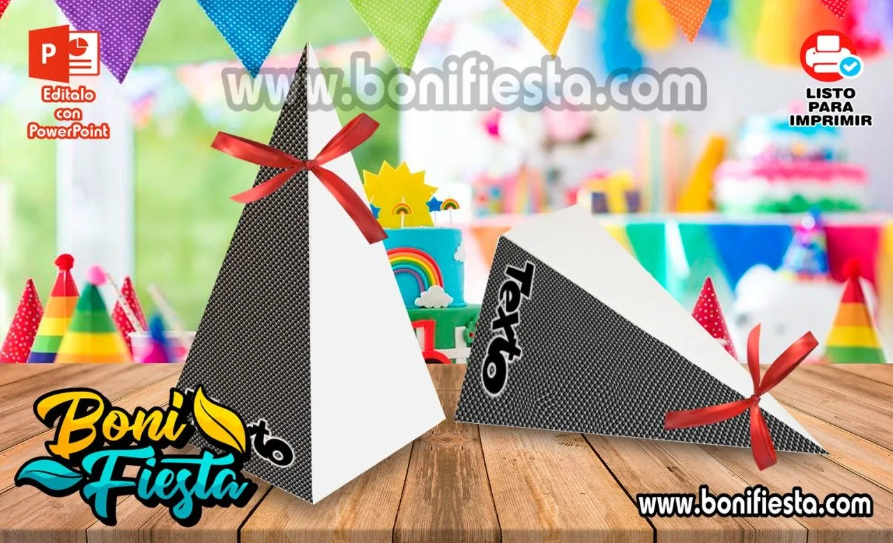 Molde Cajita Piramide - Boni Fiesta