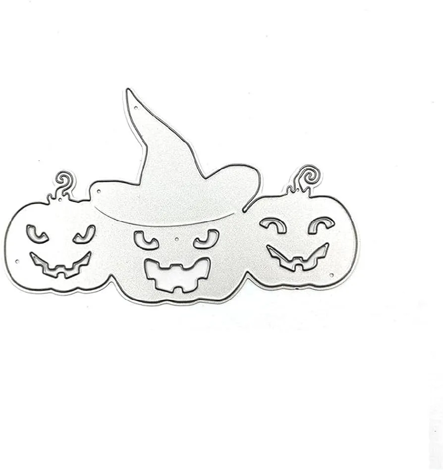 Molde de calabaza de Halloween de acero al carbono con impresión de  bricolaje para la cabeza, molde de estampado de sellos transparentes para  tarjetas de papel y manualidades para hacer tarjetas :