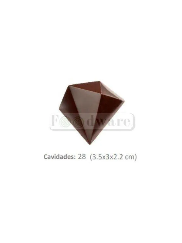 Molde Para Chocolate De Plástico Compacto Piramide Irregular