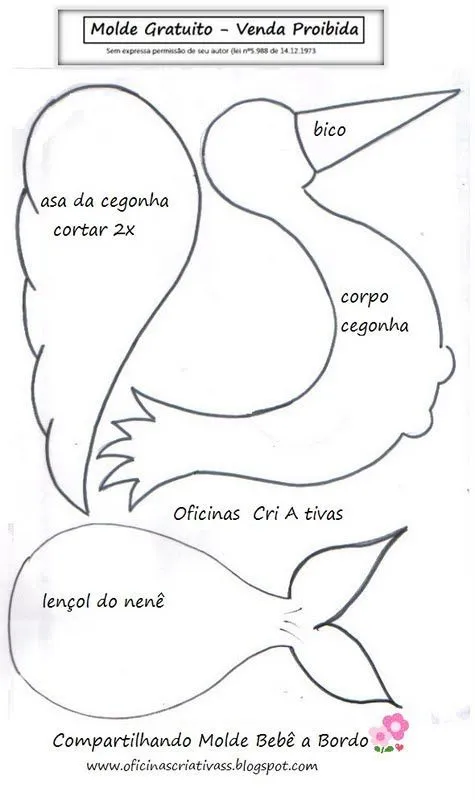 Moldes dibujos de cigüeñas para baby shower - Imagui