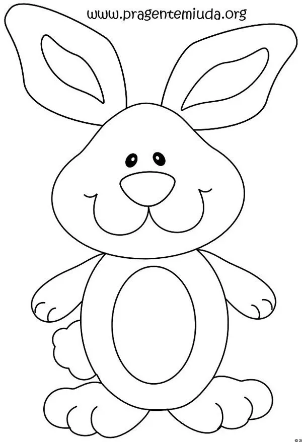 Molde de conejo EVA: 20 imágenes para imprimir - Creaciones Erika ?