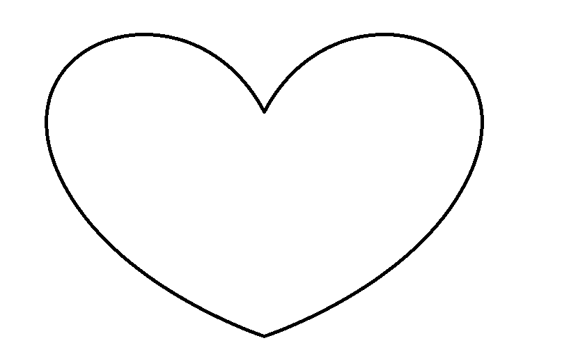 Molde corazon grande para imprimir - Imagui