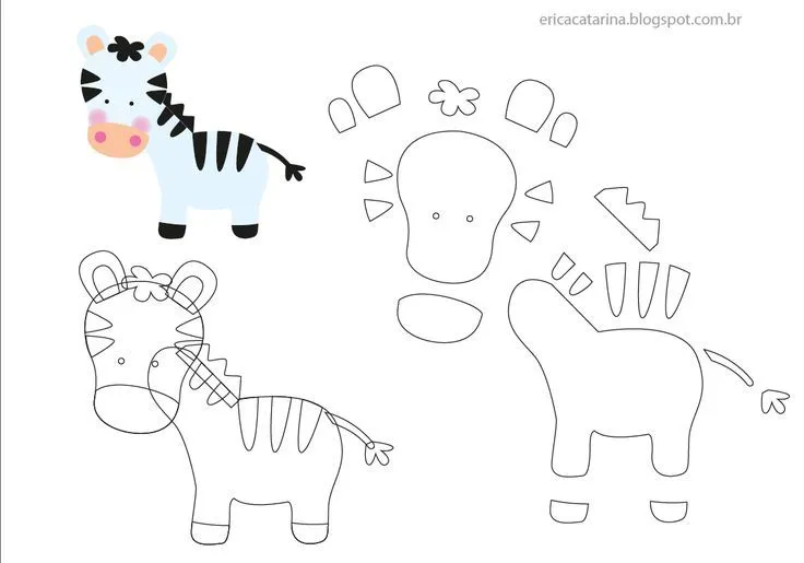 Molde EVA Zebra | cumplen safari | Pinterest