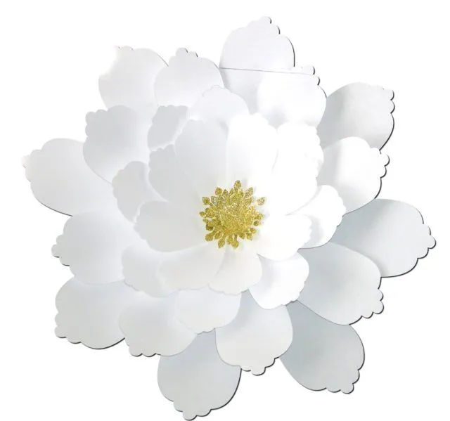 Molde de Flor Blanca - FLORES DE PAPEL