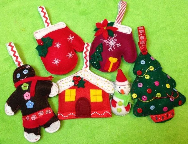 Imagenes de adornos navideños en fieltro y foami - Imagui
