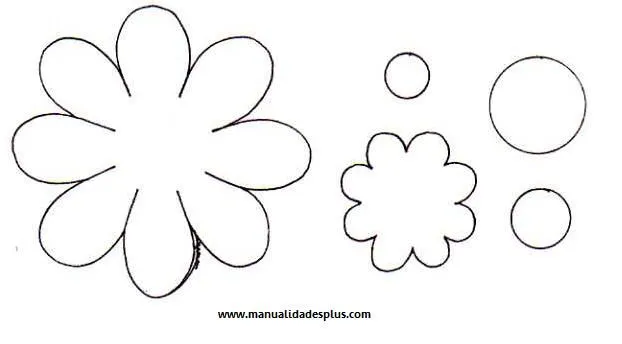 Molde de flores de fieltro - Imagui