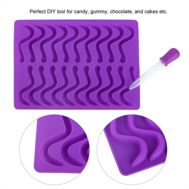 Molde para gominolas molde para pasteles en forma de gusano para pasteles de  gominolas para el procesamiento de alimentos LHCER Otros | Walmart en línea