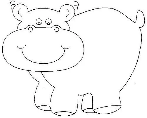Molde de un hipopotamo - Imagui