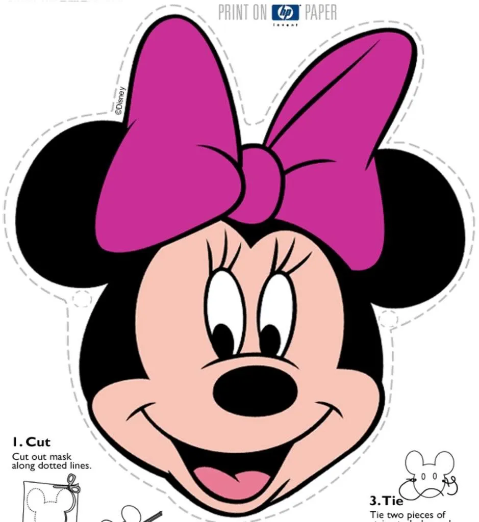 molde para imprimir de la cara de minnie mouse | Minnie Mouse ...