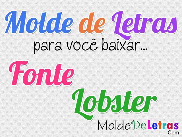 Molde de Letras Cursiva Fonte Lobster - Molde de Letras | Ideas ...