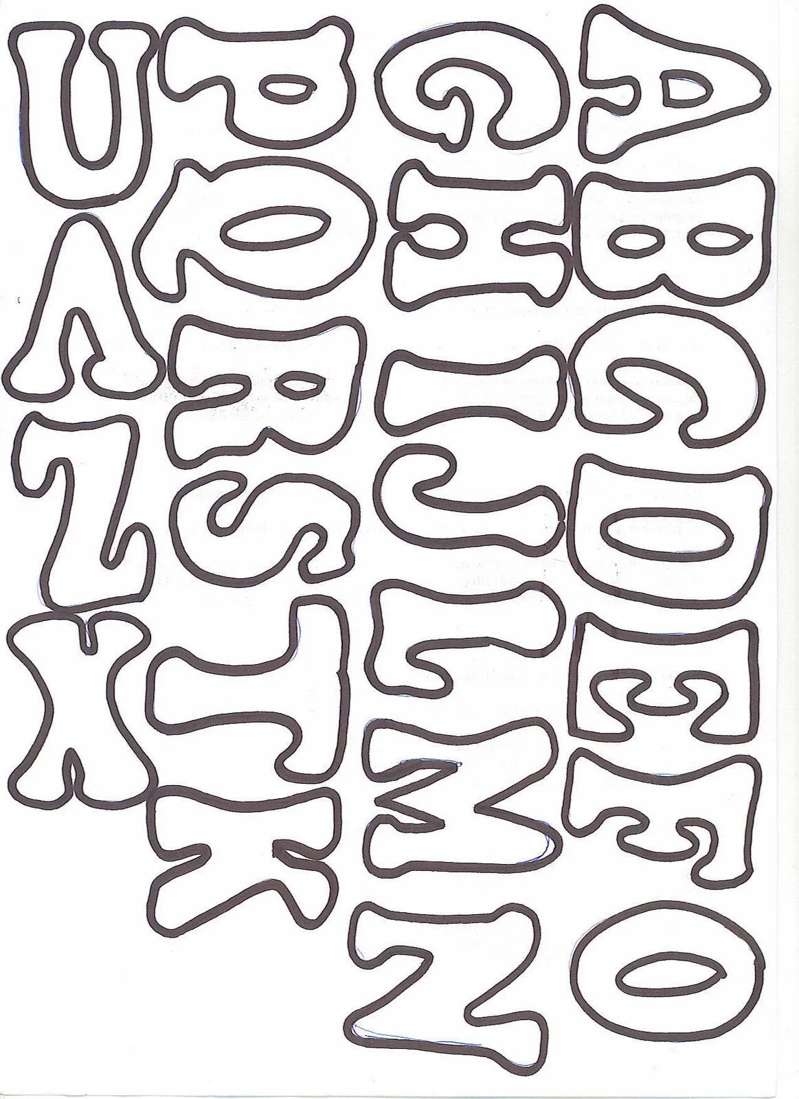 Moldes de letras en foami para carteleras - Imagui